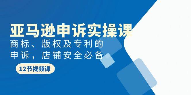 亚马逊-申诉实战课,商标、版权及专利的申诉,店铺安全必备|媒矿库