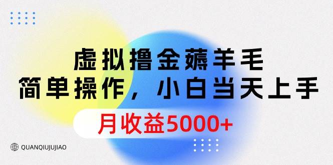 虚拟撸金薅羊毛，简单操作，小白当天上手，月收益5000+|媒矿库