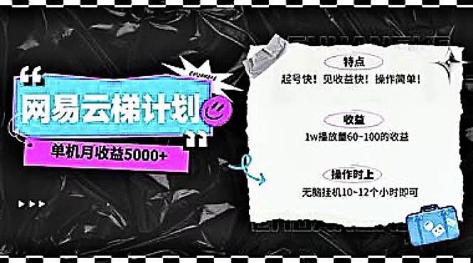 2024网易云云梯计划 单机日300+ 无脑月入5000+|媒矿库