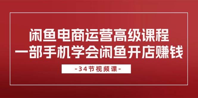 闲鱼电商运营高级课程，一部手机学会闲鱼开店赚钱（34节课）|媒矿库
