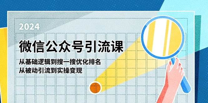 微信公众号实操引流课-从基础逻辑到搜一搜优化排名，从被动引流到实操变现|媒矿库